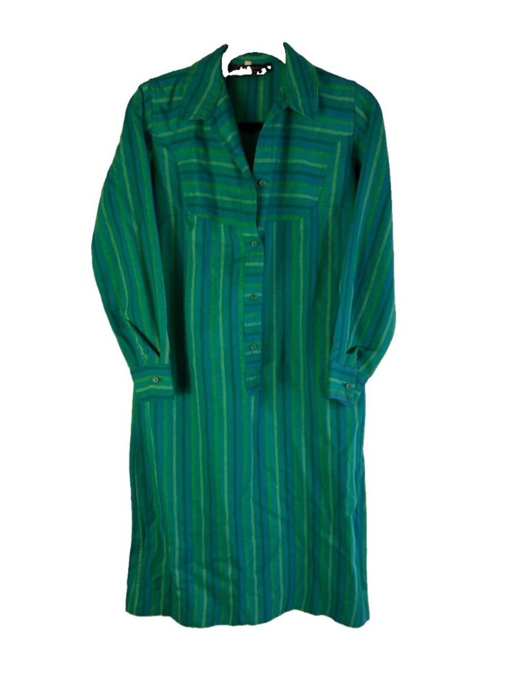 Vintage 70s Wool Dress Rainbow Stripe Button Clean Girl Hippy Retro